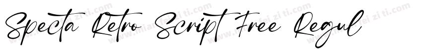 Specta Retro Script Free Regular字体转换